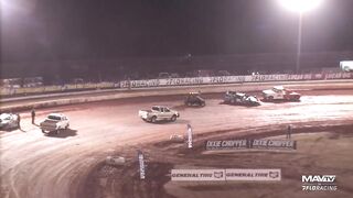 Boom Briggs Goes For a Wild Ride During Lucas Oil Late Models Heat Race at Golden Isles