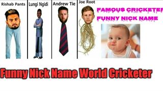 Famous Cricketer Funny Nick Name ! Funny Name Cricketer ! All Cricketer Funny Name ! DS Comparison