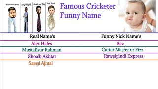 Famous Cricketer Funny Nick Name ! Funny Name Cricketer ! All Cricketer Funny Name ! DS Comparison