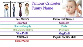 Famous Cricketer Funny Nick Name ! Funny Name Cricketer ! All Cricketer Funny Name ! DS Comparison