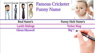 Famous Cricketer Funny Nick Name ! Funny Name Cricketer ! All Cricketer Funny Name ! DS Comparison