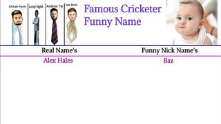 Famous Cricketer Funny Nick Name ! Funny Name Cricketer ! All Cricketer Funny Name ! DS Comparison