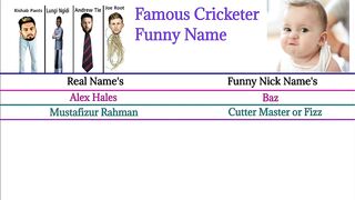 Famous Cricketer Funny Nick Name ! Funny Name Cricketer ! All Cricketer Funny Name ! DS Comparison