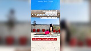 Indian Yogini POWER YOGA FLOW | VYAGHRASANA SURYANAMASKAR | ROCKET YOGA | YIN YOGA POSES | Yoga Girl