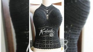 Beautiful crochet ladies crop top design//crochet bikini top design ideas