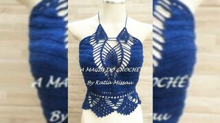 Beautiful crochet ladies crop top design//crochet bikini top design ideas