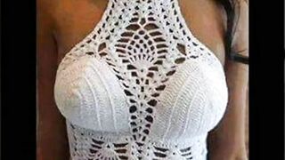 Beautiful crochet ladies crop top design//crochet bikini top design ideas