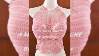 Beautiful crochet ladies crop top design//crochet bikini top design ideas