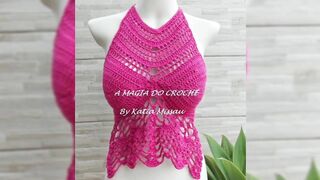 Beautiful crochet ladies crop top design//crochet bikini top design ideas