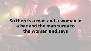 funny jokes : So there's a man and a woman in a bar and the man turns to...