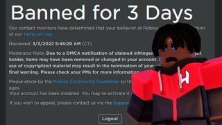 i got banned on roblox