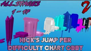 Nick's Jump Per Difficulty Chart Obby 2 [All Stages 1-17] (ROBLOX Obby)