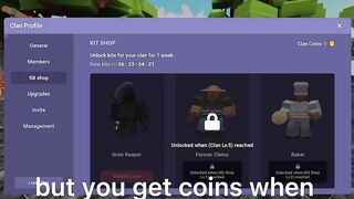 NEW kit shop in roblox bedwars! (clan update)