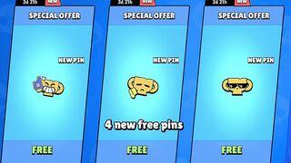 4 Free Pins!?!????????????????- Brawl stars
