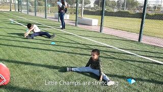 Little Champs are stretching