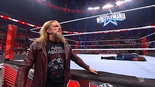 Edge snaps after AJ Styles accepts his WrestleMania challenge on Raw