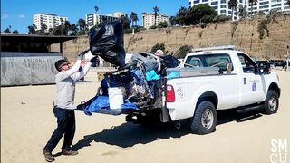 Homeless Encampment Clean-up at Santa Monica Beach