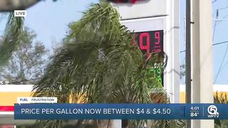 Gas prices well over $4 at many gas stations in Palm Beach County