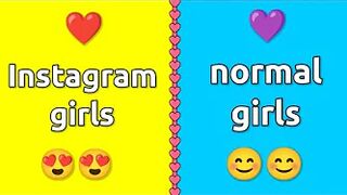 ???? Instagram girls vs normal girls ????