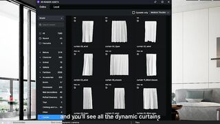 D5 Assets Library Updates｜Interior Models | 3 Types of Dynamic Curtains