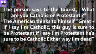 ????Adult funny Joke: American Tourist in Ireland