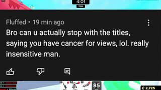 Roblox YouTuber FAKES CANCER FOR VIEWS..