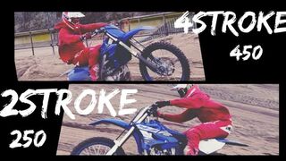 Riding Dirtbikes on the BEACH | 2 stroke VS 4 stroke | Super DEEP | YZ250 YZF450