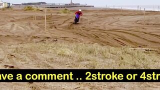 Riding Dirtbikes on the BEACH | 2 stroke VS 4 stroke | Super DEEP | YZ250 YZF450