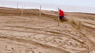 Riding Dirtbikes on the BEACH | 2 stroke VS 4 stroke | Super DEEP | YZ250 YZF450