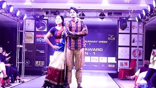 The models Hub presents ODISHA FASHION RUNWAY WEEK EDITION-1 and KALINGA AWARD 2023. powered by Evos