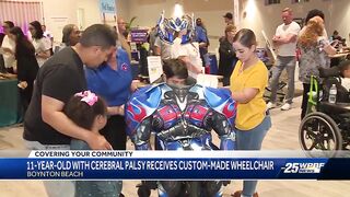 City of Boynton Beach teams up with Chariots of Love to give 11-year-old Gio his Magic Wheels