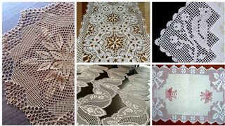 //Wow//???? 15 ????gorgeous lace tablecloths models ⚡⚡Tığişi dantel modelleri