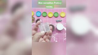 Tutorial express. mini cerealitos de Pasta flexible y resina.