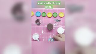 Tutorial express. mini cerealitos de Pasta flexible y resina.