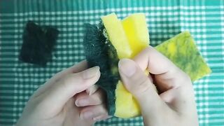 Kitchen Sponges Dry Scour Off Compilation | Sponge ASMR