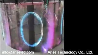 Curved arc circular transparent LED screen Flexible Curved Transparent LED Screen Curved Flexible Ci