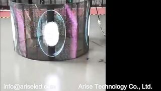 Curved arc circular transparent LED screen Flexible Curved Transparent LED Screen Curved Flexible Ci