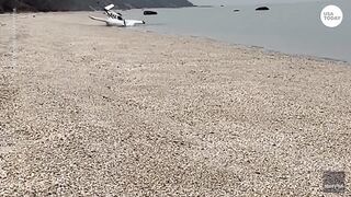 Pilot makes emergency landing along Long Island beach | USA TODAY