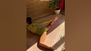 Seated Wide Legged Forward Bend Pose Yoga Stretching #yoga #flexibility #shorts