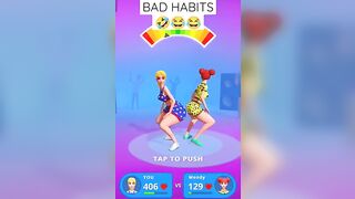 Bad Habit!????? A woman in play twerk race 3d eats unhealthy burgers!???? funny shorts ????