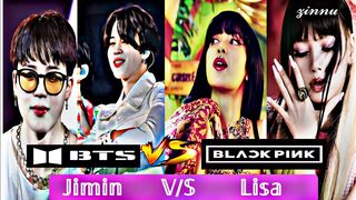 ★JIMIN AND LISA DANCE TIKTOK COMPILATION REEL BTS AND BLACKPINK DANCE COMPETITION #zinnu #bts #blink