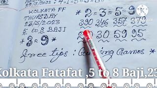 Kolkata Fatafat free tips today 2Digit - 4Digit Games | 5th to 8th Baji | 23/3/2023 Thursday