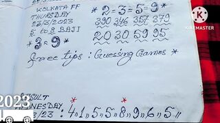 Kolkata Fatafat free tips today 2Digit - 4Digit Games | 5th to 8th Baji | 23/3/2023 Thursday