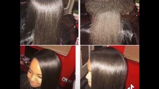 Silk press compilation on natural hair