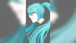 AAA Pintar sem Lineart é terrível???????? #miku #hatsunemiku #desenho #draw #drawing #anime #ibispaintx