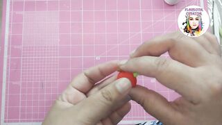 Tutorial Aretes Mini Manzanitas Pasta Flexible o Porcelana Fría.