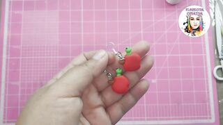 Tutorial Aretes Mini Manzanitas Pasta Flexible o Porcelana Fría.