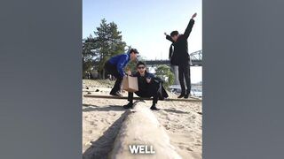 Incredible seesaw flips! #3musketeers #challenge #vlog