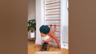 Supine Straddle Pose Yoga Stretching Flow #yoga #flexibility #shorts