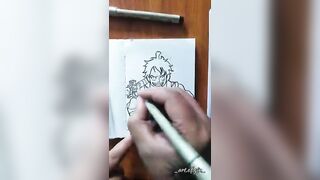 Inking Compilation #art #artist #shorts #youtubeshorts